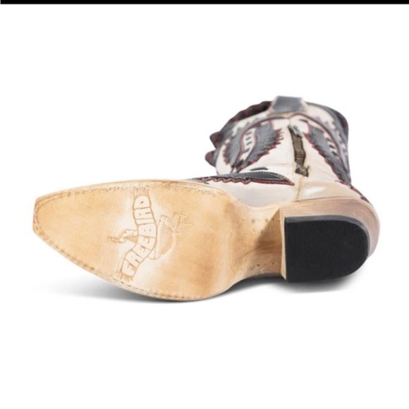 Freebird Wayne boot multi color-Black and Cream with red boots - Picture 3 of 6
